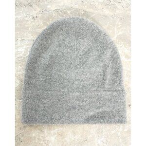 Magaschoni Women's Cashmere Knit Beanie in Gray / Orange - OS
